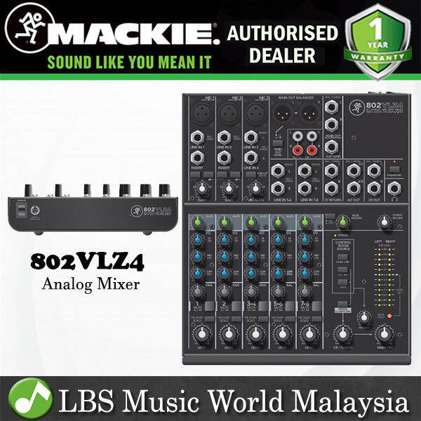 Mackie 802VLZ4 8 Channel Mixer Analog Compact Mixers With Onyx