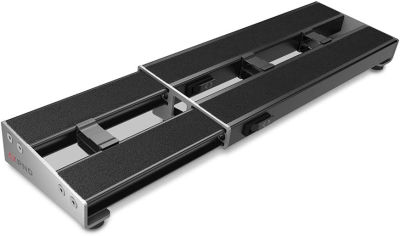 DAddario Accessories DAddario XPND Pedal Board - Guitar Pedal Board that Expands - Pedal Boards for Guitars - 1 Row, Lightweight, Durable Aluminum Pedalboard - Pre-Applied Loop Velcro for Swapping Pedals 1 Row Pedal Board