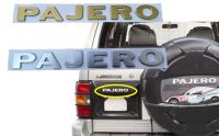 โลโก้ตัวอักษร ปาเจโร่ รุ่นเก่า ขนาด ยาว 20.8 * สูง 2.8 cm *Pajero* Logo letter 1991-2000 Mitsubishi Pajero rear trunk