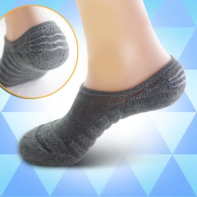 5 PairsLot Mens Fashion Towel Bottom Boat Socks Cotton Sport Sweat Breathes Silicone Anti-Slip Invisible Socks Plus Size 41-45