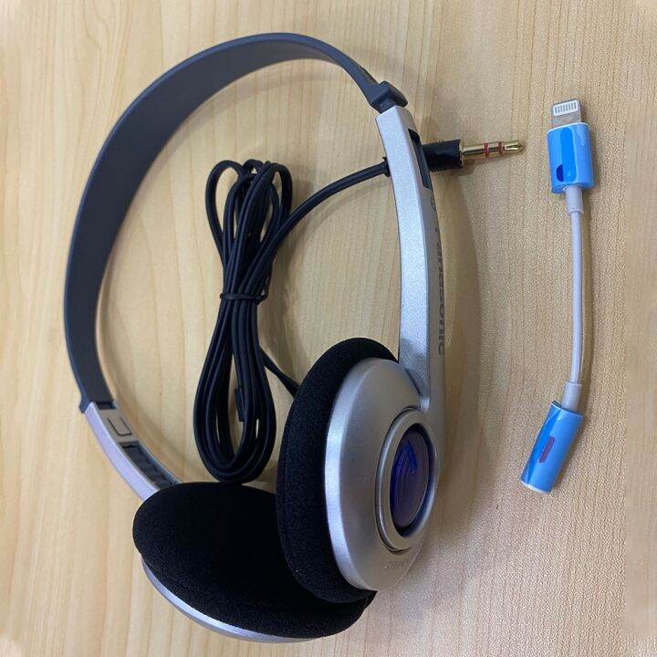 Casque Panasonic RB-HX330B avec arceau filaire et sans fil, appels