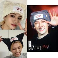 【YD】 2023 Hot Sale Ears Knitted Hat Straykids Same Fashion Classic Four Seasons Warm Han Ornament