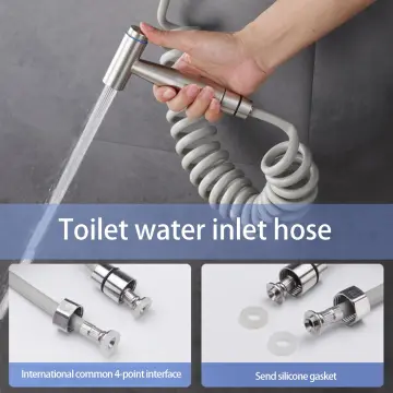 2M Flexible Spring Shower Hose Water Plumbing Toilet Bidet Sprayer Connect  Pipe