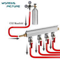 ท่อร่วมแก๊ส,ผู้จัดจำหน่ายก๊าซเบียร์ Homebrew,ผู้จัดจำหน่ายอากาศ Co2 Manifold Splitter 516 "" Barb Fittings (2waway 4way)