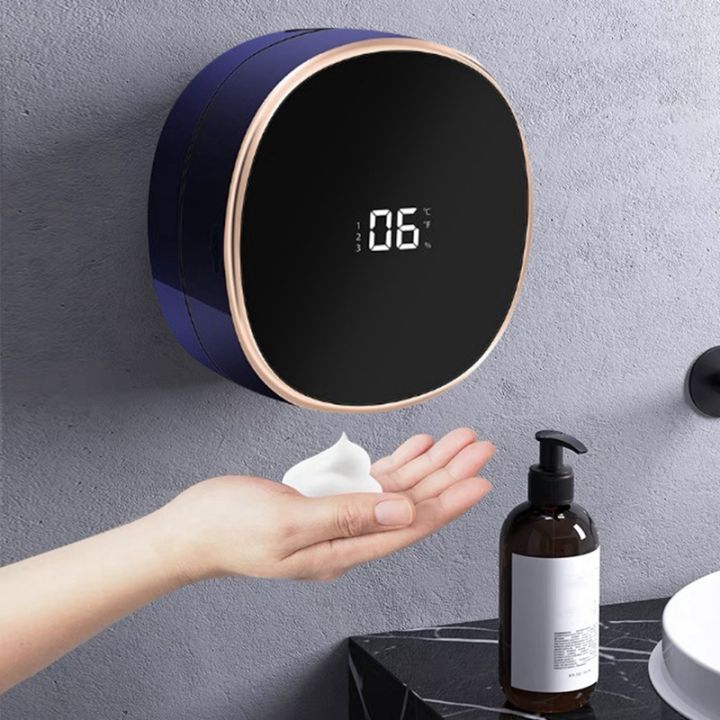 1-pcs-wall-mount-liquid-soap-dispensers-led-temperature-display-touchless-foam-machine-liquid-dispenser