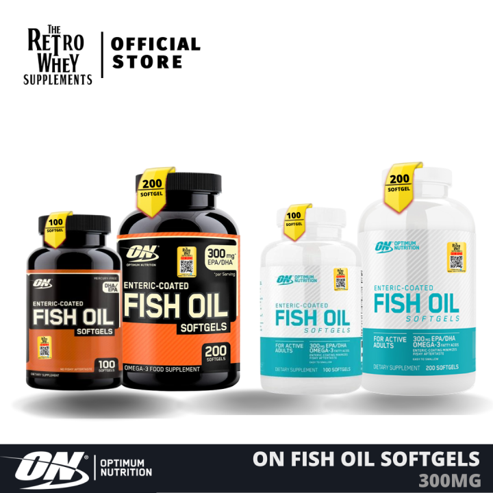 Optimum Nutrition Omega 3 Fish Oil 100 / 200 Softgels 300MG (Sealed