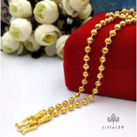 jewery33 K409 สร้อยคอทองทรงกลมตัดลายฟักทอง ขนาด 3 มิล พร้อมตะขอ งานไมครอน