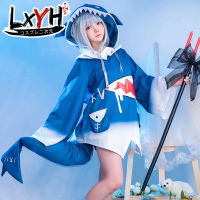 2019[LXYH- COSER KING] Hololive Gawr Gura Vtuber เครื่องแต่งกายคอสเพลย์ การ์ตูนอะนิเมะ Cosplay Costume Dress Woman2023