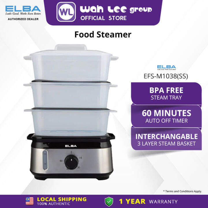 ELBA Food Steamer EFSM1038(SS) / EFSG1035(SS) 3 Detachable Layers