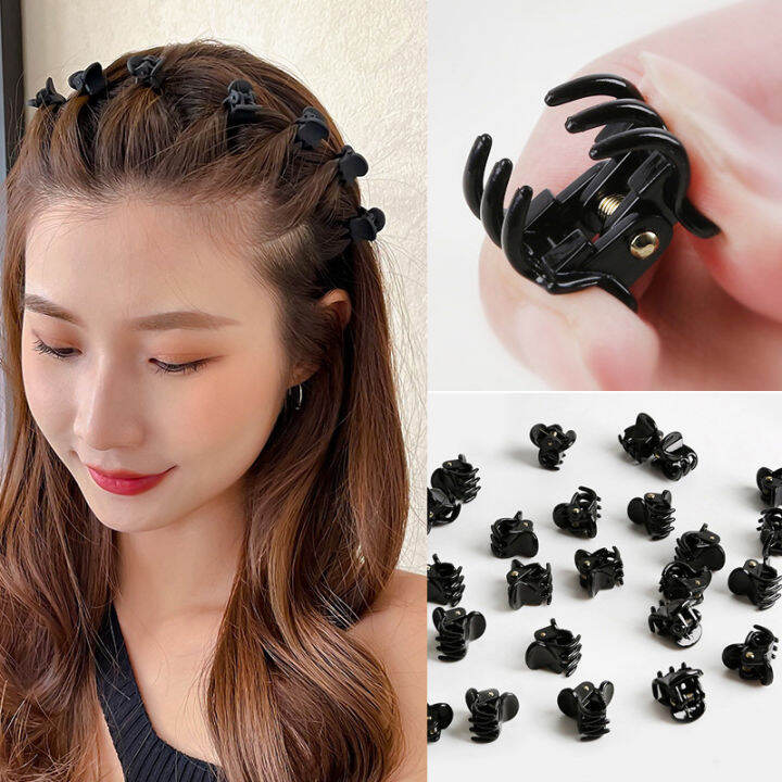 1cm 1.5cm 10Pcs/pack Hair Claw Clips for Women Girls Accessories Black