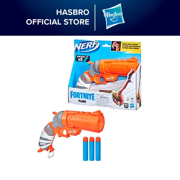 Nerf Fortnite Flare Dart Blaster, Break-Open Dart Loading, 3 Official ...