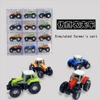 Ready Stock Cross-border alloy car model simulation mini agricultural vehicle tractor sliding farmer car toy 7cm gashapon grabbing machine