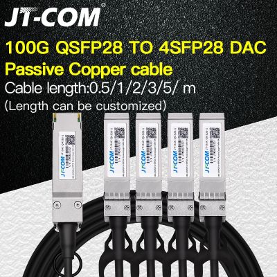 [COD] 100G QSFP28 to 4xSFP28 Cable 0.5M 1M 5M Passive Attach Twinax