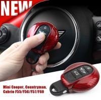 ทีคาร์บอน เคสกุญแจ มินิคูเปอร์ คาร์บอน แดง T-carbon Red Mini Cooper F55 F56 F57 F60 Countryman Key Fob Carbon Fiber Shell Cover