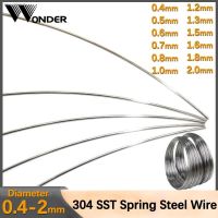 ❣۞ Spring Steel Wire 304 Stainless Steel Spring Steel Wire Single Strand Elastic Disc Steel Wire DIY Accessories Diameter 0.4mm-2mm