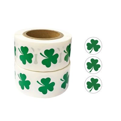 【CW】△  St. Patricks Day Stickers Shamrock Labels Adhesive Label for and Stationery Sticker 100-500pcs
