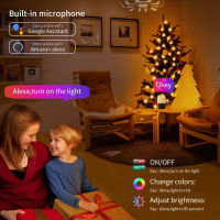 Tuya Smart Christmas Decoration String Lights With Music Sync Dreamcolor LED Festoon Light Garland Fairy Lamp For Bedroom Decor