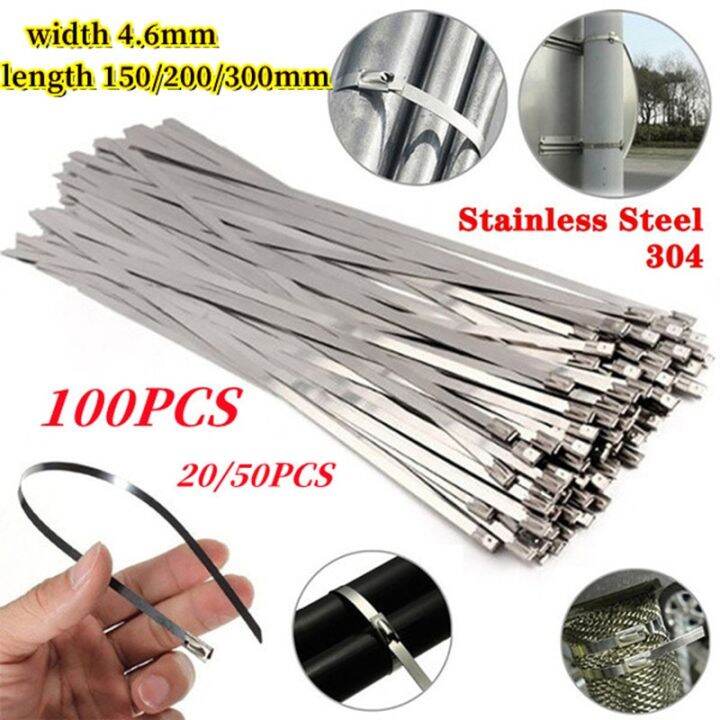 304 Stainless Steel Marine Grade Metal Cable Ties Locking Wire Multi