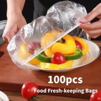 【hot】 100pc Food for Covering Disposable Elastic Plastic Wrap Dust-proof Fresh-keeping Accessories