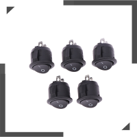 WonderfulBuyinge 5pcs round Rocker Switch ON OFF SPST 20mm MINI 12 volt สลับสวิตช์ KCD1 6A250V