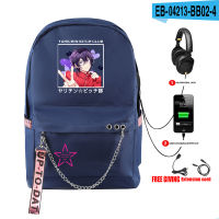 Yarichin B Club Laptop Backpack USB School Bags Travel Bags for Anime Bagpack Back To School Bags Chain backpack