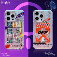 แม่เหล็กแฟชั่นแบรนด์ไทด์สำหรับ IPhone 14 13 12 11 Pro Max เคสโทรศัพท์มีลายลายทางหลากสี