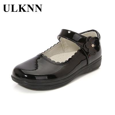 Students Leather Leather School Shoes Princess Flats Black Childrens Cuhk Campus Girls Black Single Shoes Etiquette Size 28-41