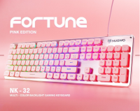 คีย์บอร์ด  KEYBOARD NUBWO FORTUNE NK32 (PINK) (EN/TH)