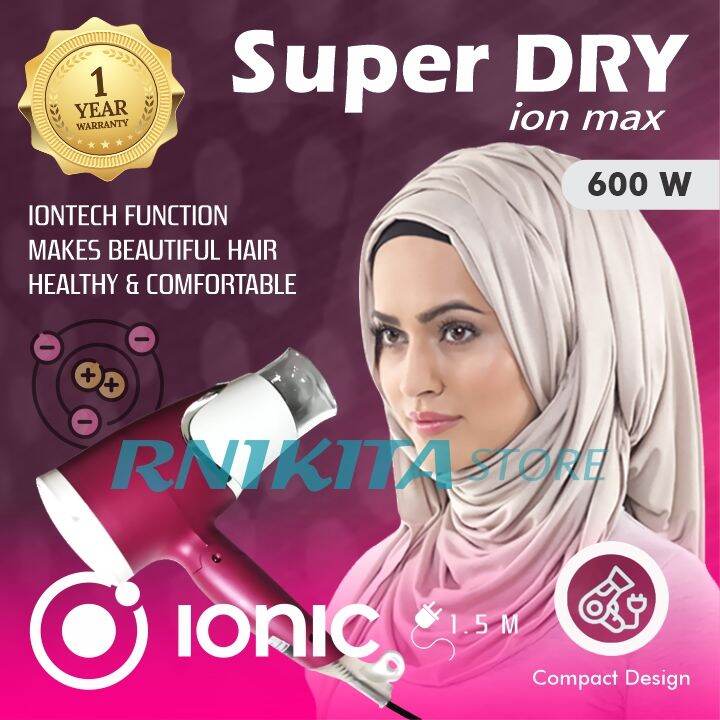BOLDe SUPER DRY ION MAX Good Material Hair Dryer With IONIC Lazada Indonesia