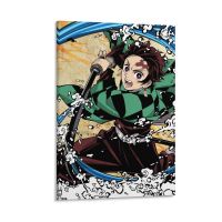 อสูรฆ่า Kimetsu No Yaiba อะนิเมะมังงะโปสเตอร์ผ้าใบพิมพ์ลายโปสเตอร์เท่ๆสวยงามของขวัญศิลปะบนผนังภาพวาดผ้าใบการตกแต่งบ้านตกแต่งห้องนั่งเล่นเครื่องตกแต่งฝาผนังขนาด12X18นิ้ว (30X45ซม.) กรอบแบบ