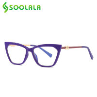 SOOLALA TR90 Ultralight Blue Light Blocking Cat Eye Reading Glasses Women Computer Spring Hinge Presbyopic Reader Eyeglasses