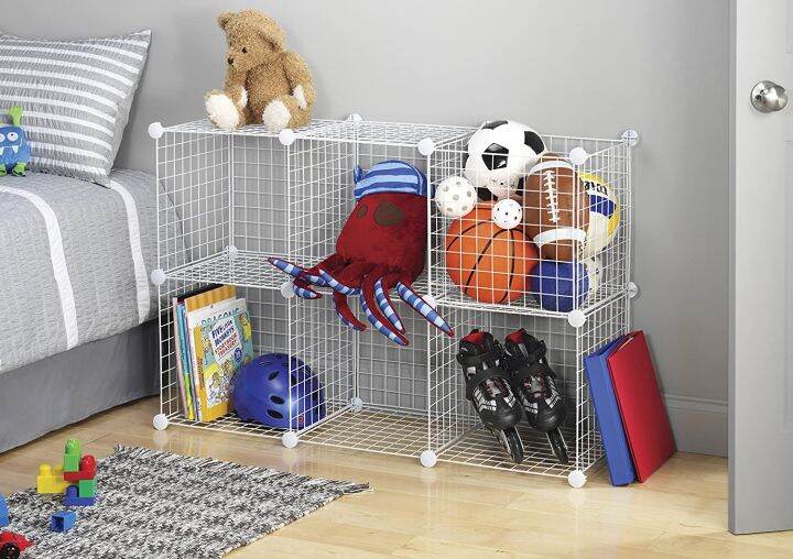 Whitmor Set of 6 Home Office Bedroom Storage Cubes Squares Stackable