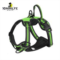 Nylon Adjustable Dog Harness Vest Reflective Pet Harness For Small Medium Large Dogs Breathable Dog Harness No Pull Harness Dog Collars