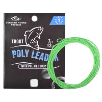 SF 1PCS 7FT Fly Fishing Poly Leader Monofilament Core Leader Line Fly Line for 7 Trout Ips1-7 Poly Leader Fishing Lines