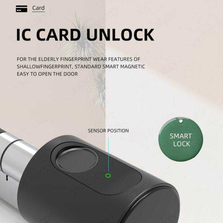 สมาร์ทล็อคกระบอก-tuya-ble-ยุโรป-biometric-ลายนิ้วมือ-ic-card-app-keyhole-ที่มองไม่เห็น-diy-extension-ขนาดประตูอิเล็กทรอนิกส์ล็อค