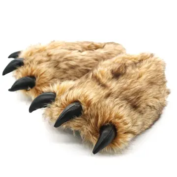 Mens faux 2025 fur slides