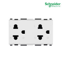 Schneider Electric เต้ารับคู่ 3 ขาพร้อมม่านนิรภัย 16A 250VAC ขนาด 3 ช่องสีขาว | S-Flexi | F1426UEST2M_WE สั่งซื้อได้ที่ร้าน PlugOn