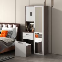 [COD] minimalist dressing full-length mirror storage cabinet integrated multi-functional apartment bedroom with light makeup