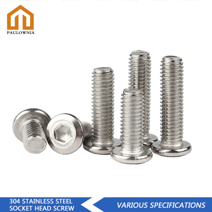 Ready Stock 304 Stainless Steel Inner Hex Screws M3 M4 M5 M6 M8 Length ...