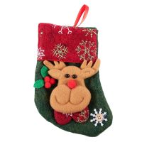 Christmas socks Christmas socks tree pendant Christmas decorations elk Green