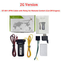 2021Mini Waterproof ST-901 4 PIN Cable with Relay for Remote Control Builtin Battery GSM GPS tracker for Car Motorcycle Vehicle