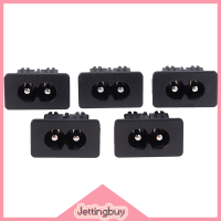 【Jettingbuy】 Flash Sale 5pcs AC250v 2.5A IEC320 C8ชาย2 Pins Power Inlet SOCKET CONNECTOR