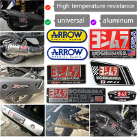 Yoshimura สติกเกอร์ติดรถมอเตอร์ไซค์,สติ๊กเกอร์ตกแต่งท่อไอเสียอลูมิเนียม3D ทนความร้อนติดสติ๊กเกอร์สำหรับติดรถมอเตอร์ไซค์