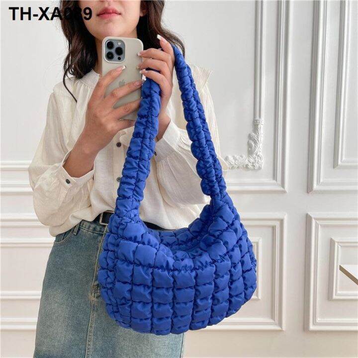 cotton-padded-jacket-single-shoulder-bag-2023-new-foreign-trade-commuter-clouds-fold-female-underarm-leisure-high-capacity-dumplings-package