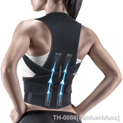 ✣▼▫ Posture Corrector Back Brace Spine Ombro Correção do corpo ereto Melhorar Neck Pain Aliviar Para Homens Mulheres