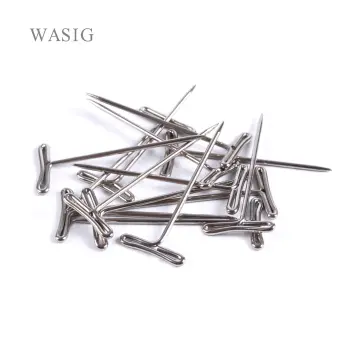 100pcs T-PINS (32mm) For Wig On Foam Head Style T Pin Needle Brazilian  Indian Mannequin Head Type Sewing Hair Salon