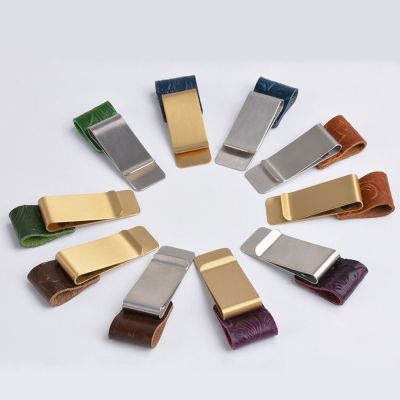 【jw】﹊  1Pc Metal Leather Holder Notebook Loose Memo Clip Bookmarks School Office Supplies