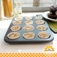 New Morning 6.5 cm 12-Hole Muffin Pan ถาดอบมัฟฟิน 12 หลุม กว้าง 6.5 ซม.- Black