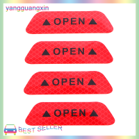 yangguangxin 1PC สติกเกอร์ประตูรถความปลอดภัยเครื่องหมายเปิดสติกเกอร์สะท้อนแสงสูง