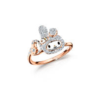 Jubilee Diamond - LOVABLE LIGHTS RING: MY MELODY [Sanrio ลิขสิทธิ์แท้] แหวนเพชรแท้ E Color ทองแท้ 18K ยูบิลลี่ไดมอนด์ มายเมโลดี้